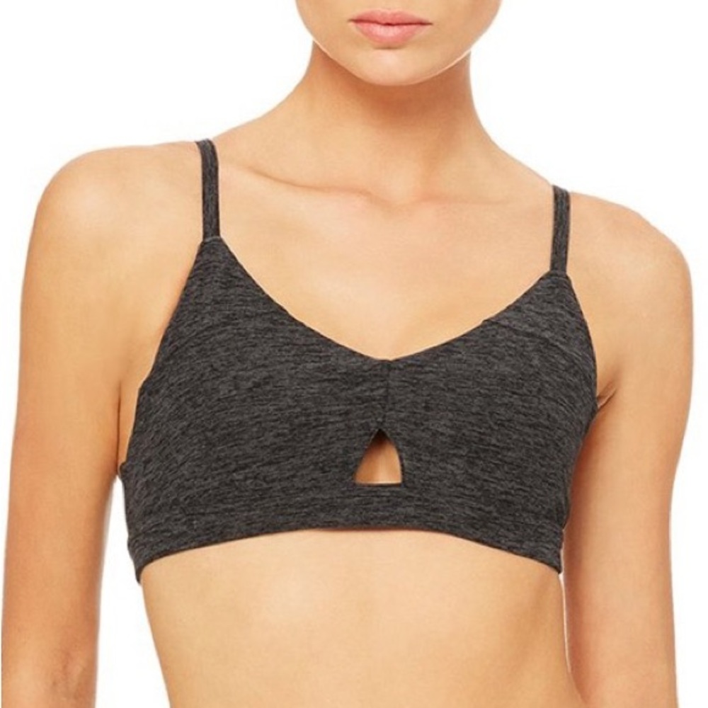 ALO Yoga Dark Gray Cutout Bralette
